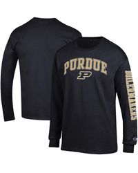 Champion - Purdue Boilermakers Arch Over Logo 2-hit Long Sleeve T-shirt - Lyst