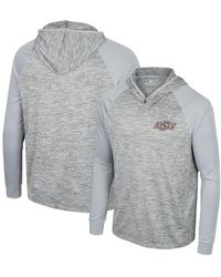 Colosseum Athletics - Oklahoma State Cowboys Cybernetic Raglan Quarter-zip Hooded Top - Lyst