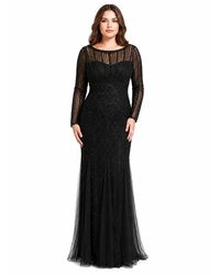 Lara - High Neck Beaded Gown - Lyst