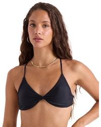 Volcom - Simply Seamless Twist V-neck Tie-back Bikini Top - Lyst