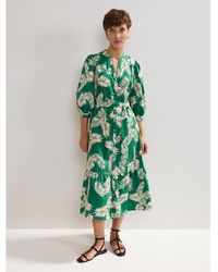 Phase Eight - Louisa Mandarin Collar Midi Shirt Dress - Lyst
