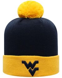 Top Of The World - Navy And Gold West Virginia Mountaineers Core 2-tone Cuffed Knit Hat - Lyst