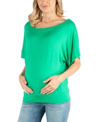 24seven Comfort Apparel - Loose Fit Dolman Maternity Top - Lyst