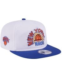KTZ - White/blue New York Knicks Hardwood Two-tone Golfer Adjustable Hat - Lyst