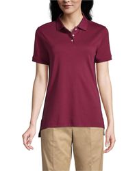 Lands' End - School Uniform Short Sleeve Interlock Polo Shirt - Lyst