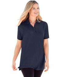Woman Within - Plus Size Within Perfect Short-sleeve Polo Shirt - Lyst