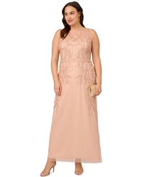 Adrianna Papell - Plus Size Embellished Sleeveless Gown - Lyst