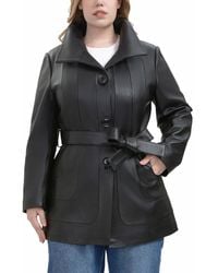 BGSD - Plus Size Erika Leather Coat - Lyst