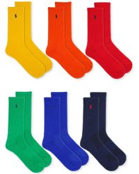 Polo Ralph Lauren - 6-pk. Performance Colorful Crew Socks - Lyst