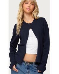 Edikted - Jenie Split Front Knit Cardigan - Lyst
