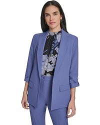 Calvin Klein - Open-front Roll-sleeve Jacket - Lyst