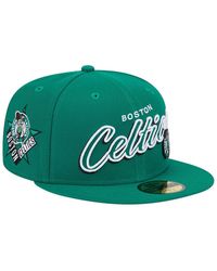 KTZ - Boston Celtics Sport Night Script Sided 59fifty Fitted Hat - Lyst