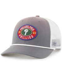 '47 - Gray/white Philadelphia Phillies Tide Sweep Rope Trucker Adjustable Hat - Lyst
