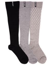 Muk Luks - 3 Pair Pack Compression Knee High Bamboo Socks - Lyst