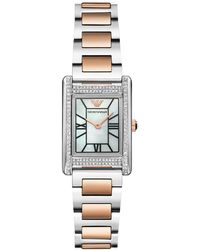 Emporio Armani - Two-tone Stainless Steel Bracelet Watch 32mm - Lyst