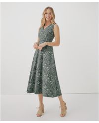 Pact - Organic Cotton Fit & Flare Cap Sleeve Midi Dress - Lyst