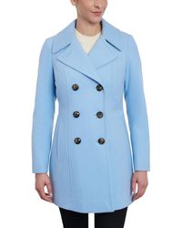Anne Klein - Double-breasted Wool Blend Peacoat - Lyst
