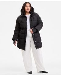 Steve Madden - Plus Size Hooded Anorak Puffer Coat - Lyst