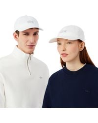 Lacoste - Cotton Twill Badge Cap - Lyst