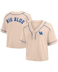 Fanatics - Kentucky Wildcats Oversized Dominant Force Cropped V-neck T-shirt - Lyst