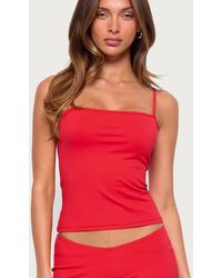 Edikted - Anika Cropped Square Neck Tank Top - Lyst