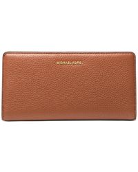 Michael Kors - Michael Bryant Large Slim Leather Snap Wallet - Lyst