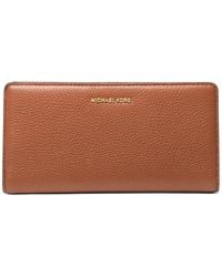 Michael Kors - Michael Bryant Large Slim Leather Snap Wallet - Lyst