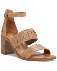 Lucky Brand - Serenay Strappy Woven Block-heel Sandals - Lyst
