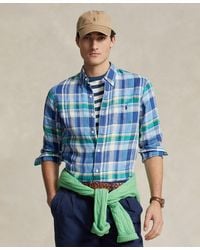Polo Ralph Lauren - Classic-fit Linen Plaid Shirt - Lyst