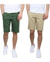Galaxy By Harvic - 5 Pocket Flat Front Slim Fit Stretch Chino Shorts - Lyst