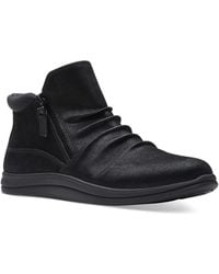 Clarks - Breeze Range Ruched Ankle Booties - Lyst
