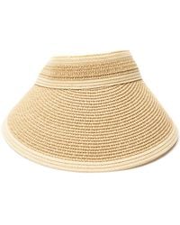 Vince Camuto - Rollup Tweed Straw Visor Hat - Lyst