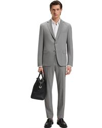 BOSS - Boss By Washable Micro-patterned Stretch Fabric Slim-fit Suit - Lyst