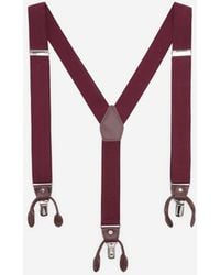 Mango - Leather Details Adjustable Elastic Suspenders - Lyst