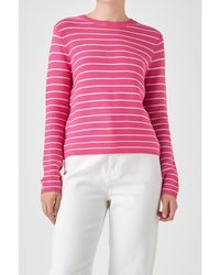 English Factory - Round-neck Striped Sweater - Lyst