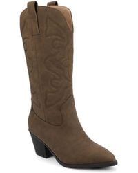 Journee Collection - Chantry Regular Wide Calf Western Mid Shaft Boots - Lyst