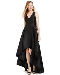Calvin Klein - Sleeveless V-neck High Low Gown With Back Zipper - Lyst