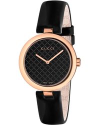 Gucci - Swiss Diamantissima Leather Strap Watch 32mm Ya141401 - Lyst