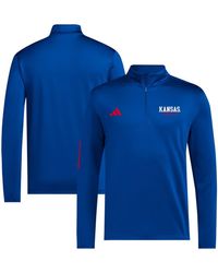 adidas - Kansas Jayhawks Half-zip Pullover Golf Jacket - Lyst