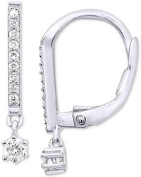 Forever Grown Diamonds Lab-created Diamond Dangle Earrings (1/6 Ct. T.w.) In Sterling Silver - White