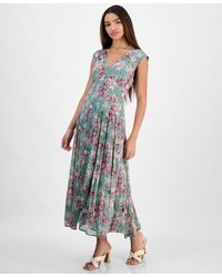 Lucky Brand - Pleated Button Down Midi Dress - Lyst