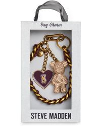 Steve Madden - Boxed Rhinestone Heart And Bear Charms - Lyst