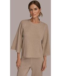 Donna Karan - Micro Sequin Embellished Sweater - Lyst