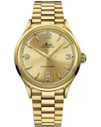 MIDO - Swiss Automatic Multifort Powerwind Pvd Bracelet Watch 40mm - Lyst