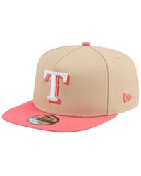 KTZ - Light Beige/coral Texas Rangers Color Pack A-frame 9fifty Snapback Hat - Lyst