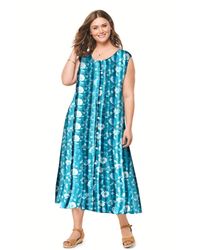 Woman Within - Plus Size Within Pintucked Sleeveless Dress - Lyst
