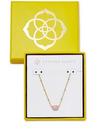 Kendra Scott - Boxed Mini Elisa Gold-tone Pendant Necklace - Lyst