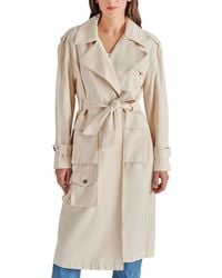 Steve Madden - Sunday Cotton Belted Trench Coat - Lyst