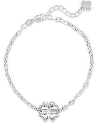 DEVATA - Clover Heart Chain Bracelet - Lyst