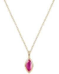 Macy's - Ruby Marquise-cut Bezel Pendant Necklace (3/8 Ct. T.w. - Lyst